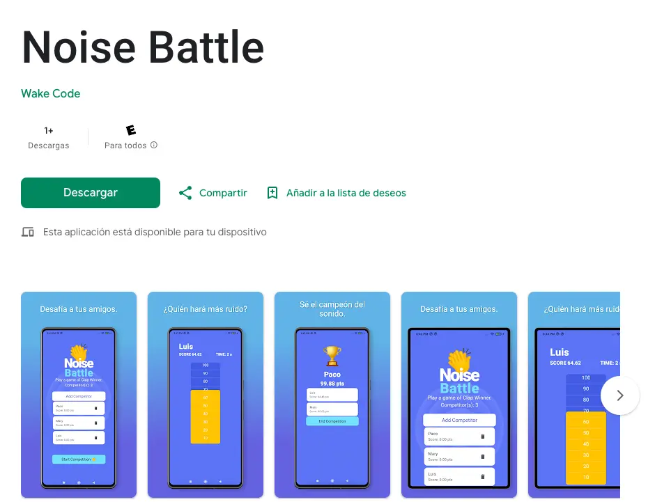 projectApp Android - Noise Battle
